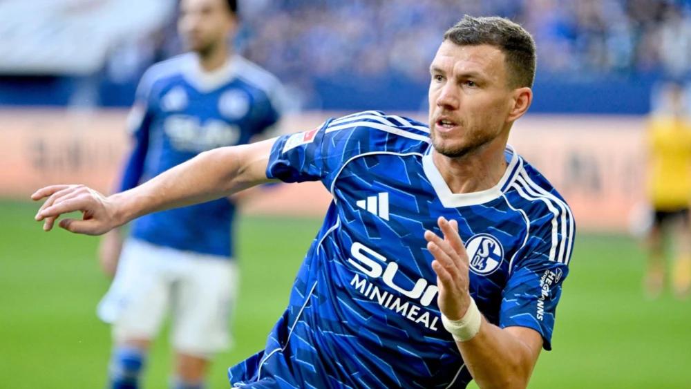 Edin Dzeko yet to decide future after helping Schalke to Bundesliga promotion