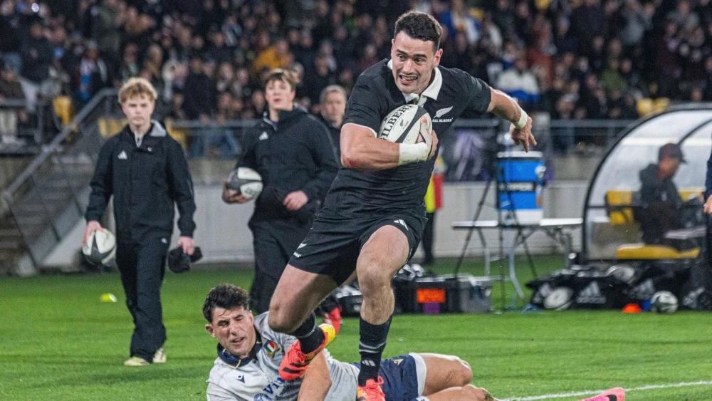 Will Jordan becomes All Blacks' record try-scorer in Nations Championship win over Italy