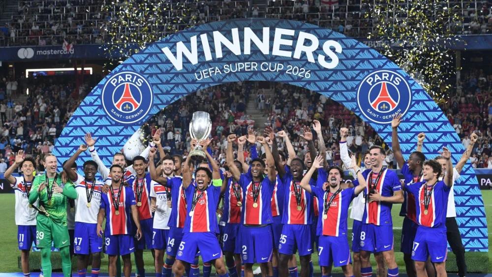 Paris Saint-Germain retain UEFA Super Cup after holding off Aston Villa in Salzburg
