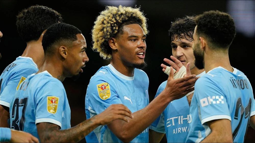 Floyd Samba strikes twice on dream Man City debut
