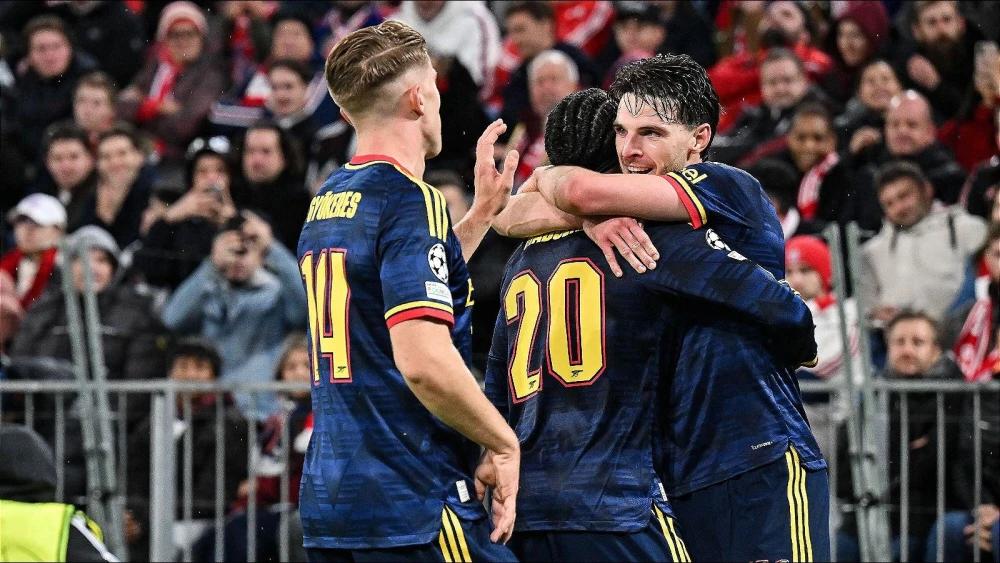 Rice rescues Arsenal in Champions League thriller with late Bayern leveller