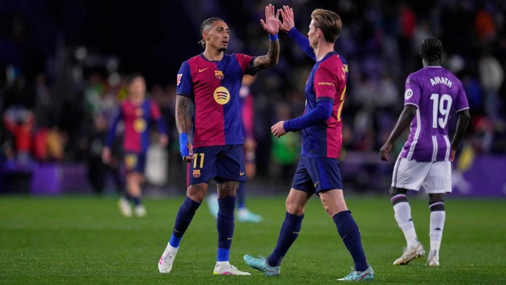 Barcelona inch past Real Valladoid to take a step closer to LaLiga title