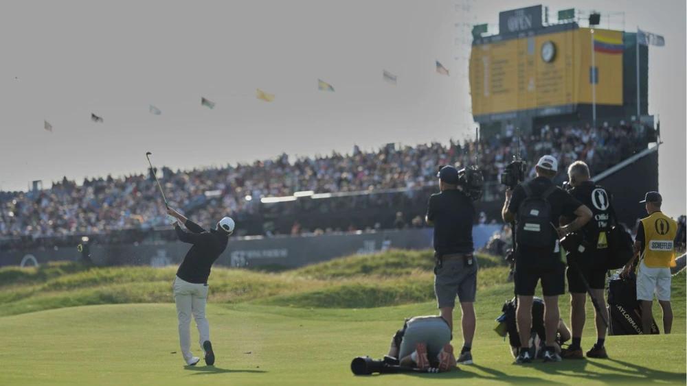 The Open: Scottie Scheffler takes commanding four-stroke lead into final round