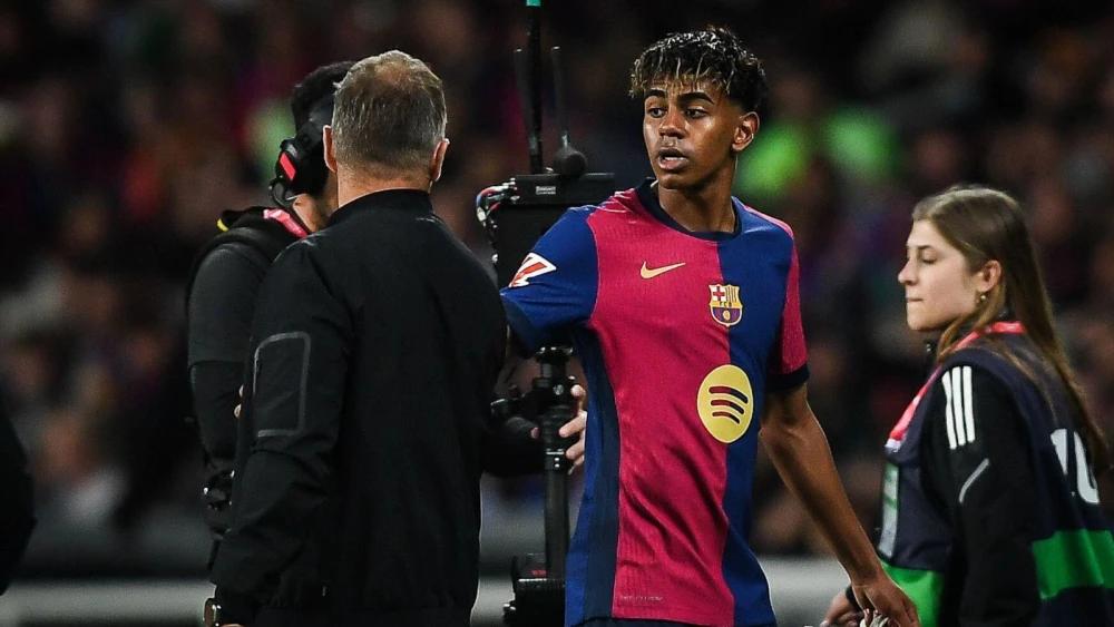 Hansi Flick downplays Lamine Yamal reaction after being substituted in Barcelona win