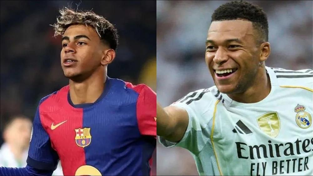 Real Madrid's Kylian Mbappe steps in to defend Barcelona's Lamine Yamal amid off-field scrutiny