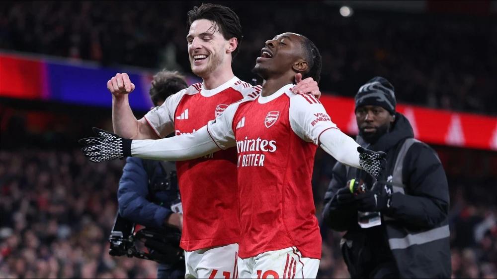 Declan Rice says Eberechi Eze will be 'massive' in Arsenal's title run-in