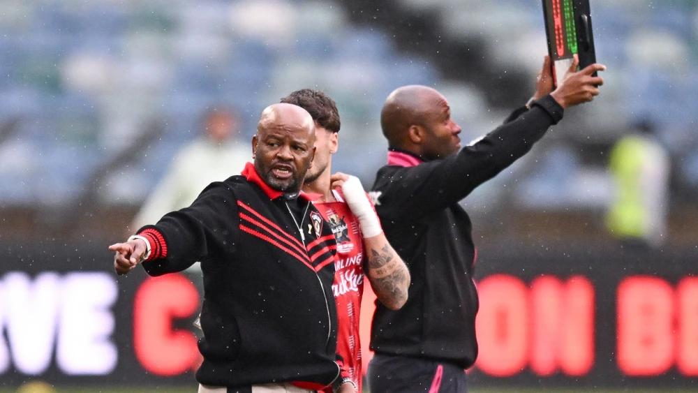 Manqoba Mngqithi laments 'three penalty shouts' after All Stars fall to Orlando Pirates
