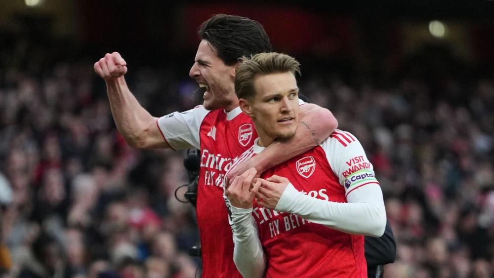 Martin Odegaard lauds Declan Rice for 'unbelievable performance' against Brighton