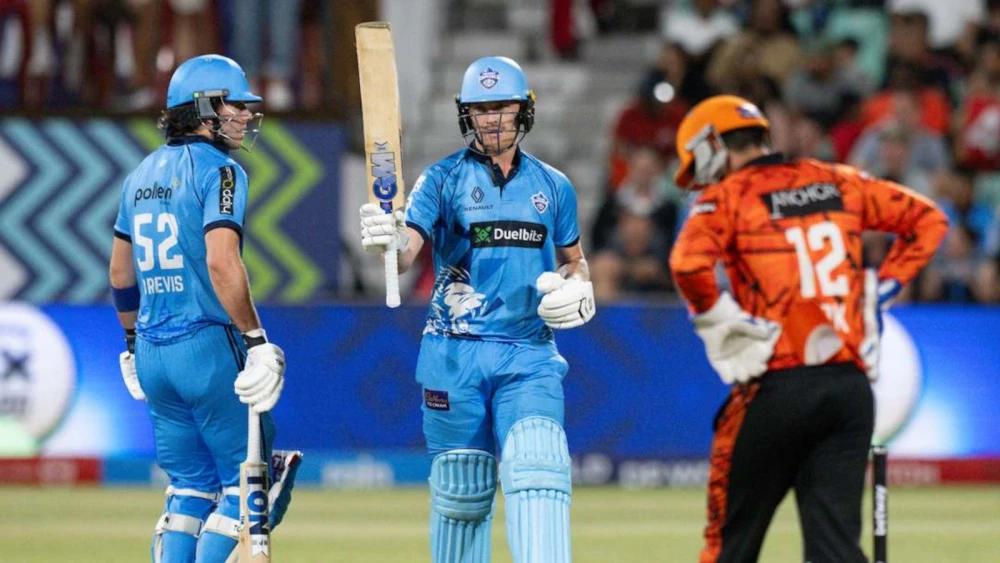 Dewald Brevis, Bryce Parsons combine to power Capitals past Sunrisers into SA20 final