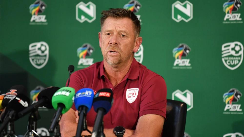 'It's crucial we don't drop our level', says Sekhukhune boss Eric Tinkler ahead of Nedbank Cup clash