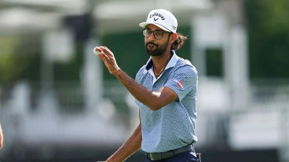 Akshay Bhatia two ahead at Pebble Beach as Sunday storm brews