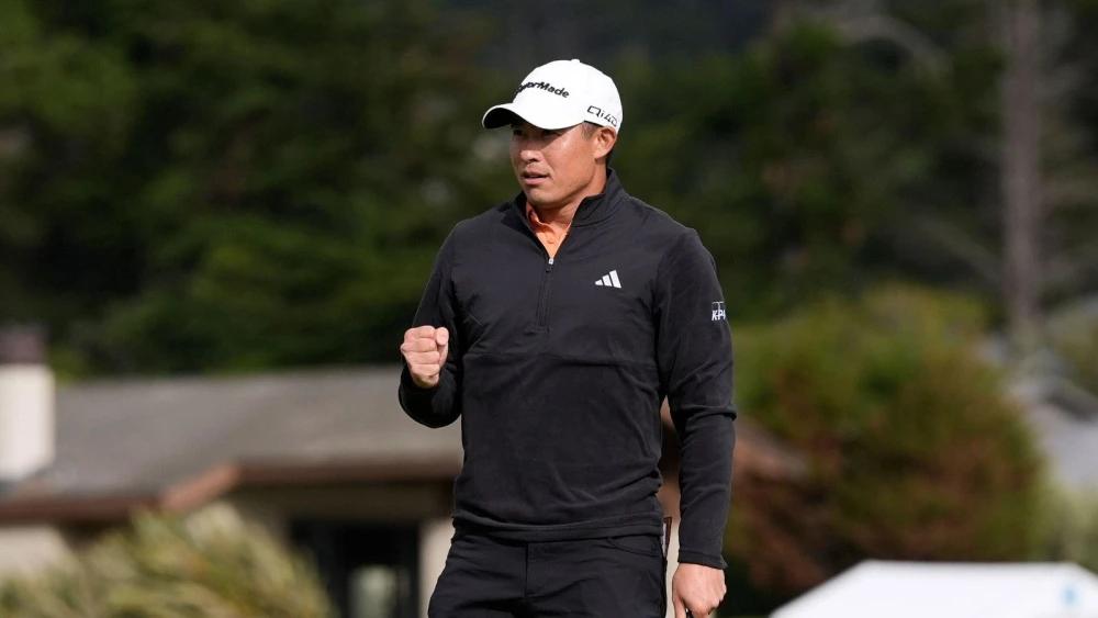 Collin Morikawa holds nerve at Pebble Beach to edge Scheffler and end title drought