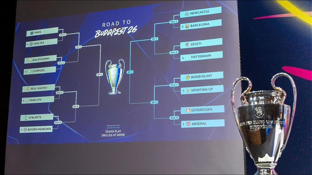 UCL Last 16 draw: Newcastle host Barcelona, Man City visit Real Madrid