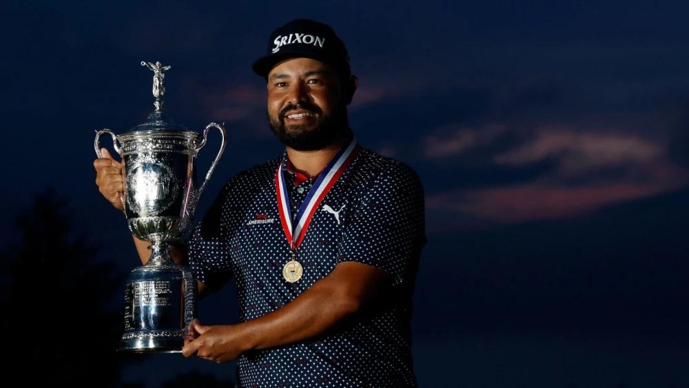 JJ Spaun drains massive putt to win maiden major at US Open