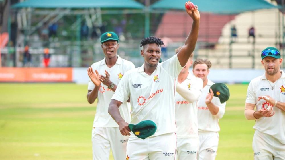 Richard Ngarava takes five as Zimbabwe complete first Test win at home in 12 years