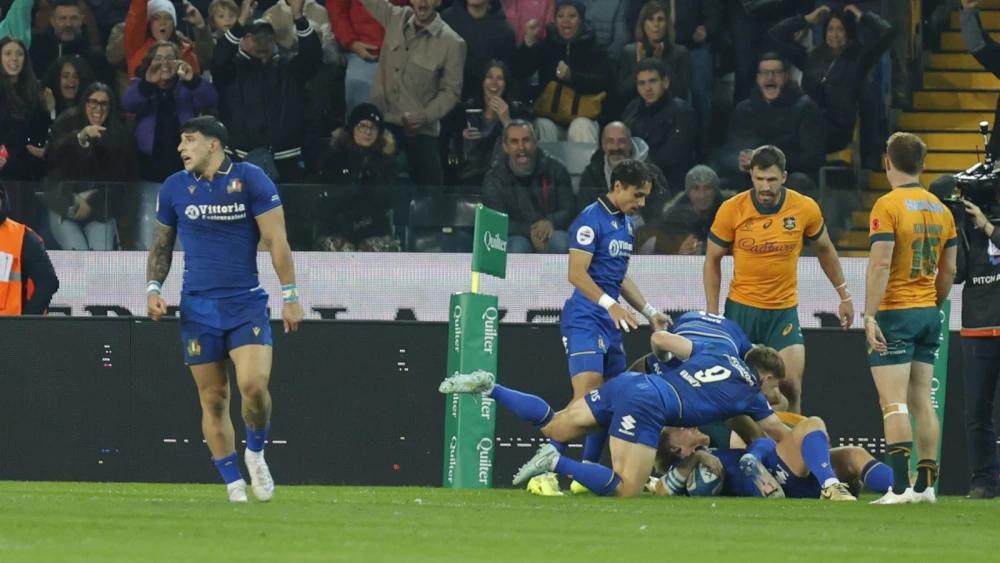 Italy hit back for famous win over Australia, All Blacks leave it late to beat Scotland
